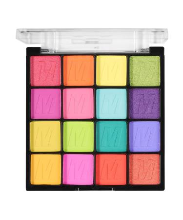 CARL 16color eyeshadow palette matte and shimmer textures well pigmented color bomb eye shadow red green blue purple