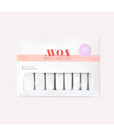 Avoa Beauty Nail Film - Blurred Lines | White Transparent Self-Adhesive Nail Wraps | Long-Lasting Nail Art Design - 16 Thin Wraps for Stunning Nails - Buy Online on GoSupps.com