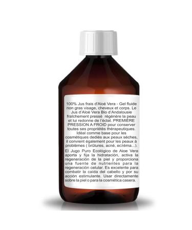 Organic Fresh Aloe Vera Liquid Concentrate | 100% Natural & Pure | Cold Pressed for Skin & Hair Care | Homemade Cosmetics | 1000 ml - Buy Online on GoSupps.com