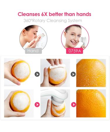 TOUCHBeauty Facial Cleansing Spin Brush - Electric Face Scrubber with 3 Brush Heads for Deep Cleansing Exfoliation & Massaging | International Shipping Available - Buy Online on GoSupps.com