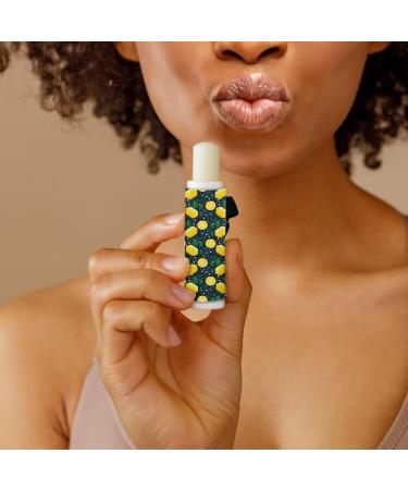SCRAWLGOD Lemon Print Lip Balm Holder Keychain Portable Lip Balm Sleeve keychain Chapstick Holder Secure and Nice Hand Feeling Set of 5 Lemon 5 - Buy Online on GoSupps.com