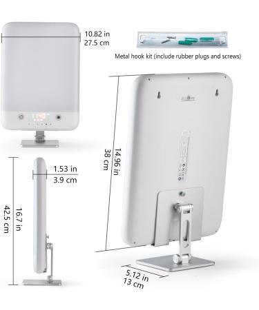 Large Light Therapy lamp Bright White 10000 lux 12 in High Illumination Wake-up Light Alarm Multiple Sets of White Noise - Buy Online on GoSupps.com