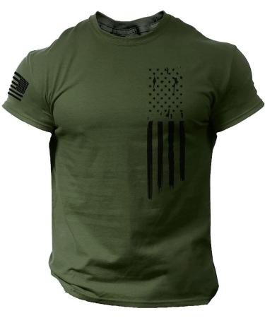 Men s USA Flag Print T-Shirt | Funny Slim Fit Muscle & Compression Shirts - Tactical & Sport Styles - Buy Online on GoSupps.com