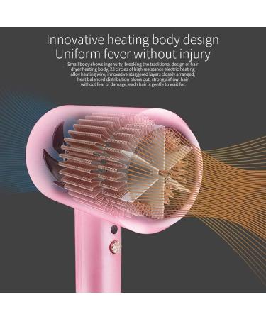 1800W Professional Ionic Hair Dryer with Diffuser Power Hairdryer Lightweight Hair Dryer with Concentrator Attachments Fast Drying Time and Low Noise For Household Travel Office (Pearl White) - Buy Online on GoSupps.com