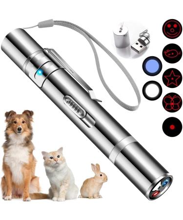 Cyahvtl Laser Pointer Toy for Cats & Dogs - Interactive Red Dot LED Light Pointer - USB Charging - 5 Patterns - Buy Online on GoSupps.com