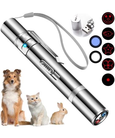 Cyahvtl Laser Pointer, Cat Toys for Indoor Cats, Kitten Dog Laser Pen Toy, Red Dot LED Light Pointer Interactive Toys for Indoor Cats Dogs, USB Charging, 5 Switchable Patterns
