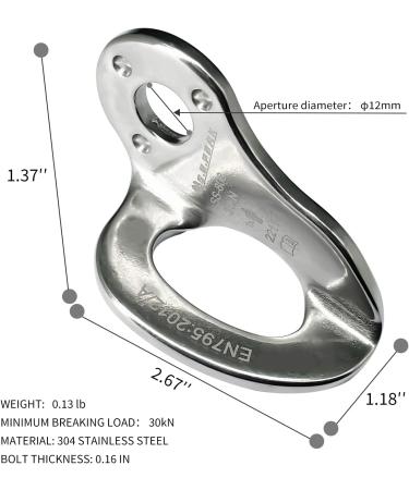 CE Certified S.E.PEAK Stainless Steel Bolt Hanger for 12mm Bolt - Climbing Anchor for Rock Climbing, Caving, Rescue, Hammock Installation, Mountaineering - Buy Online on GoSupps.com