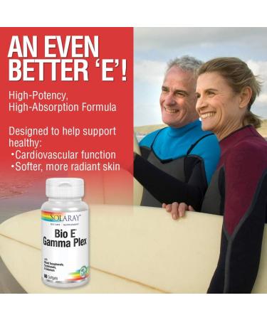 Solaray Bio E Gamma Plex - 60 Softgels | Antioxidant Support with Natural Tocopherol Blend - Buy Online on GoSupps.com