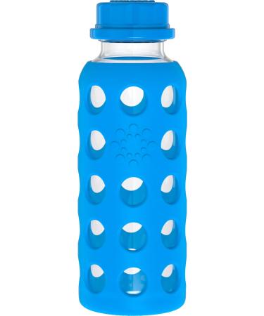 Glass Bottle with Flat Cap and Silicone Sleeve Ocean Lifefactory 9 oz Bottle