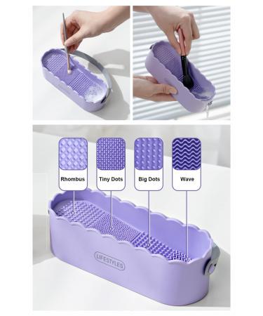 White Panda Makeup Brush Cleaner Mat & Bowl - Silicone Tool for Washing & Drying Cosmetics - Buy Online on GoSupps.com