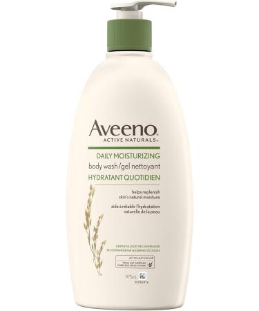 Aveeno Daily Moisturizing Body Wash with Pump Colloidal Oatmeal Women's Men's - Sensitive Combination Skin - Hydrating Soap-Free Body Scrub 975 mL - Buy Online on GoSupps.com