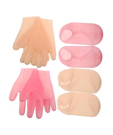 1ensemble Lot De Masques Exfoliants Silicone Pour Mains Chaussettes Hydratantes Spa Et Nourrissants Soin Complet Peau Mains De Chaussettes