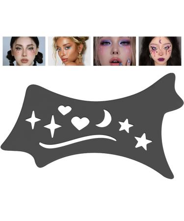 Shakven Eyeshadow and Eyeliners Stencils Pad Flexible Soft Eyeliners Tool - Reusable Cleaning Cloths Eye Liners Contour for Makeup Beginners & Beauty Lovers Black