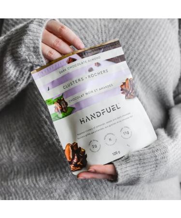 Handfuel Dark Chocolate Covered Almond Clusters Hand Roasted Dark Chocolate Almonds 3g of Protein Keto Friendly Snacks Non GMO Vegan Friendly Plant Based Chocolate Nuts Gluten Free - 40g Per Pouch (12 Count) 1 count (Pack of 12) Dark Chocolate Almond Clus - Buy Online on GoSupps.com