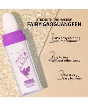  HADAVAKA Polvo De Hadas Maquillaje Glitter Highlighter Powder Makeup Brightening Face Body Hair Makeup Stick Fairy Highlight Patting Powder Body Shimmer Patting Powder Glitter (3 Pieces) - Buy Online on GoSupps.com