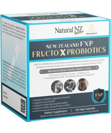 Natural NZ Fructo X Probiotics 40 Billion 60 Vege Capsules (3) - Buy Online on GoSupps.com
