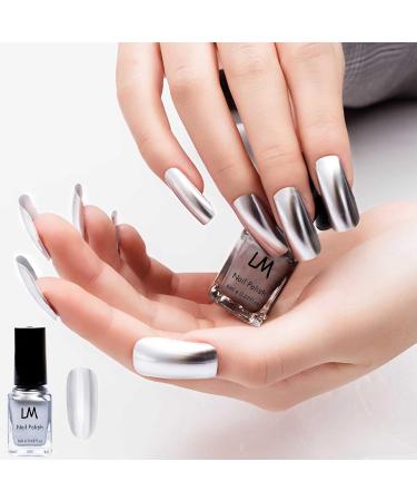 Metal Nail Polish - 6PC Mirror Nail Varnish - Quick Drying Mirror Nail Varnish - Light Pink Dark Pink Silver Rose Gold Blue Green Metallic Effect Nail Polish No UV Needed - Buy Online on GoSupps.com