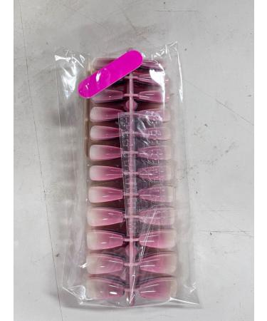 Kalolary 192-Piece Artificial Gradient Full Nails Set 12 Sizes Acrylic False Gel Tips & 24 Nail Glue Stickers for Perfect Manicures - Buy Online on GoSupps.com