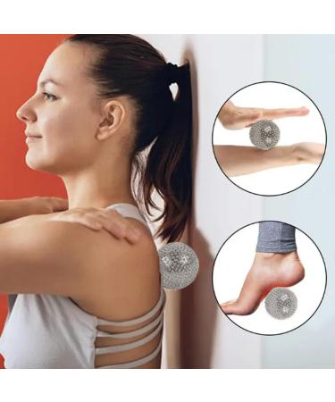 6 Hedgehog Ball Metal Massage Balls - Acupressure & Stress Relief | 32mm Magnetic Massage Balls - Buy Online on GoSupps.com