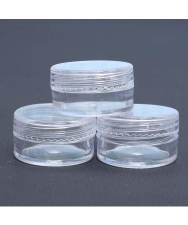 Frcolor 5g 5ml Empty Plastic Round Cosmetic Containers with Lid - 50pcs Transparent Clear - Ideal for Travel & DIY - Buy Online on GoSupps.com
