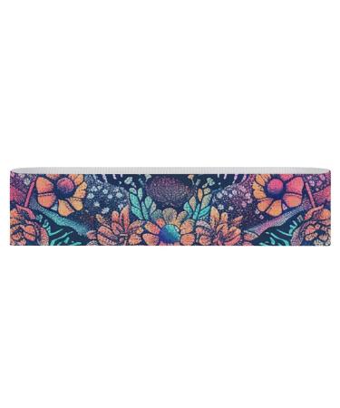 Resistance Bands Exercise Bands Two Skull Silhouettes Printed Elastic Band Leg Bands Resistance Fitness Bands Fabric Resistance Bands