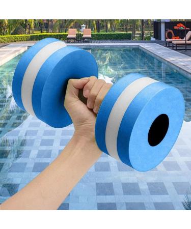2PCS Blue Water Aerobic Dumbbells Set for Pool Workouts | Aqua Fitness Barbells for Weight Loss | 5.9''x10.63 - Buy Online on GoSupps.com