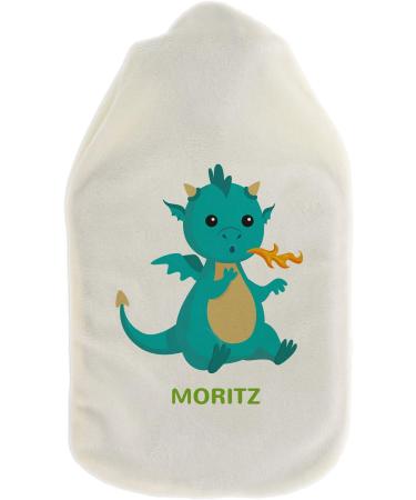 Personalized Hot Water Bottle with Custom Cover | Cozy 800ml Heat Bottle for Kids & Adults - Perfect Gift Idea (Dragon Design) - Buy Online on GoSupps.com