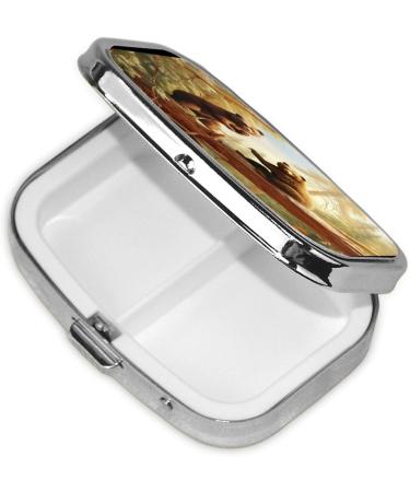 Cute Bears Pill Case - 2 Compartment Small Pill Box | Travel Organizer for Pocket & Purse Gifts - Buy Online on GoSupps.com