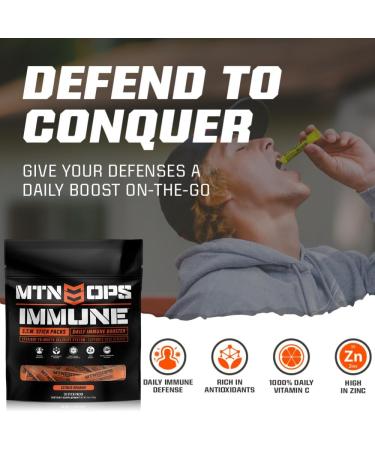 MTN OPS Daily STM Immune Booster - Citrus Orange Flavor | 30 Stick Pouch | International Shipping Available - Buy Online on GoSupps.com
