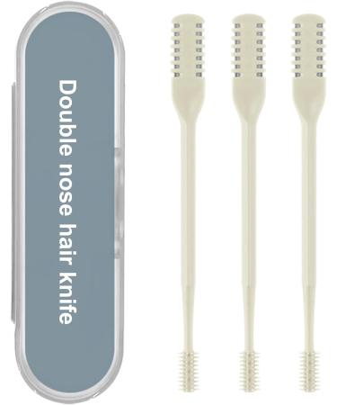 Double Sided Nose Hair Knife - 2-in-1 Nasal Hair Cutter & Portable 360 Trimmer for Men & Women | Best Nostril Hair Remover Tool - Buy Online on GoSupps.com