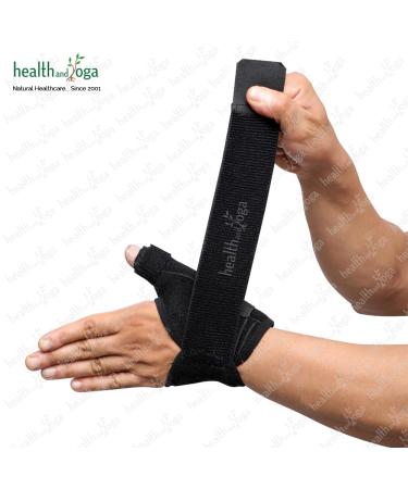 HealthAndYoga GuardNHeal Thumb Spica Support Splint - Universal Size for Right & Left Hand - Effective Thumb & Metacarpal Immobilizer with Double Strapping - Buy Online on GoSupps.com
