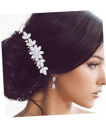 Mikinona Bangs Comb Bride Hair Accessories Wedding Bridal Hair Combs for Wedding Pearl Headpiece Floral Hair Accessories Wedding Hair Comb Hair Flower Accessories Bride Headdress Rhinestone - Buy Online on GoSupps.com