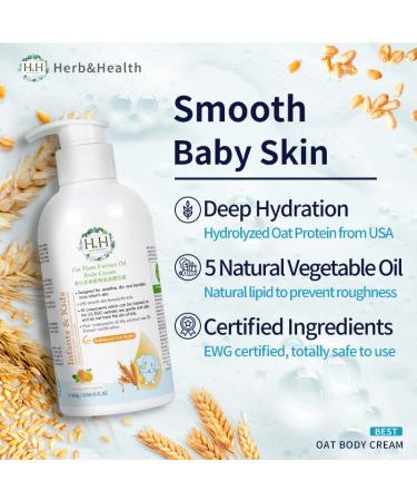 Buy HH Oat Plant Extract Oil Body Cream (300g) | Herbal Flower - Nourishing Moisturizer for All Skin Types - International Shipping Available - Buy Online on GoSupps.com