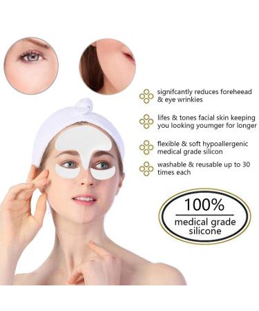 Anti-Wrinkle Pads - Reusable Silicone Anti-Aging Patches for Lifting & Tightening Facial & Eye Skin | Remove Forehead Lines & Eye Bags - Buy Online on GoSupps.com
