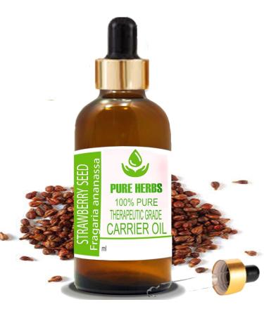 Pure Herbs Strawberry Seed Oil - Natural Carrier Oil with Dropper (15 ml) | Shop Internationally - Buy Online on GoSupps.com