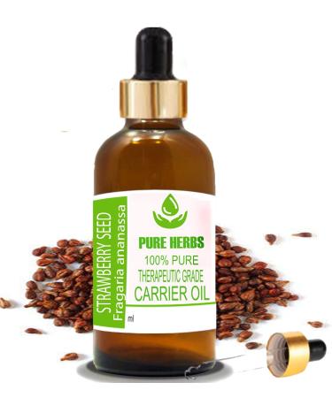 Pure Herbs Strawberry Seed Oil (Luffa aegyptiaca syn L. cylindrica) pure & natural carrier oils with dropper (30 ml) 1 ml (1 pack)