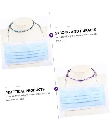 Collbath 2 PC Glasses Mask Chain & Earrings Holder - Multifunctional Glasses Rope & Face Mask Holder | 50 x 0.3cm - Buy Online on GoSupps.com