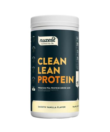 Nuzest - Pea Protein Powder - Clean Lean Protein Premium Vegan Plant Based Protein Powder Dairy Free Gluten Free GMO Free Protein Shake Smooth Vanilla 40 Servings 2.2 lb Vanilla 2.2 Pound (Pack of 1)