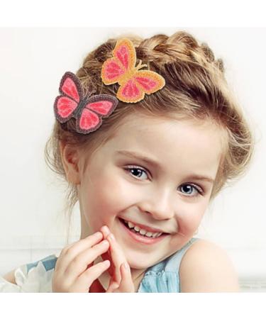 xbiez Vibrant Butterfly Hair Clip for Teens Girl Fashion Fabric Hairclip Side Bangs Bobby Pin Snap Clip Elegant Hair Ornament Red - Buy Online on GoSupps.com