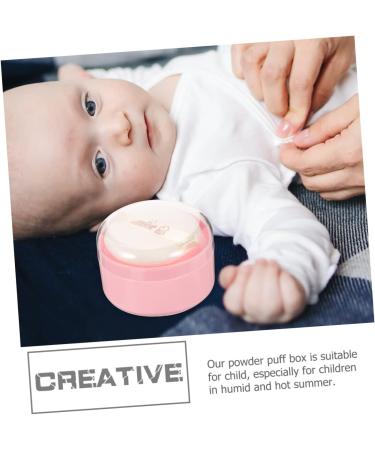 6pcs Baby Powder Puff Set | Travel-Friendly Body Powder Dispenser with Puff | Empty Pink Powder Container - Buy Online on GoSupps.com