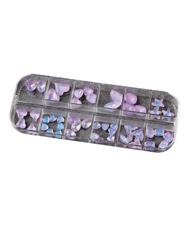 12 Grids Fashion Crystal Nail Art Jewelry Charms Crystal 3D Rhinestones DIY Nail Rhinestones Nail Decoration Nail Art Supplies Crystal Stones Crystal Nail Art Nail Art Jewels