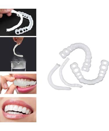 Risely Temporary Whitening Veneers - 2 Pairs of Artificial Teeth for Men & Women | Plug-In Braces & Lightening Dentures - Buy Online on GoSupps.com