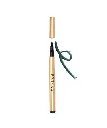 EPILYNX by Dr. Liia Long Lasting Waterproof Liquid Eyeliner with Precision Tip | Gluten and Allergen Free  Vegan Eyeliner Pencil |2mL| Green