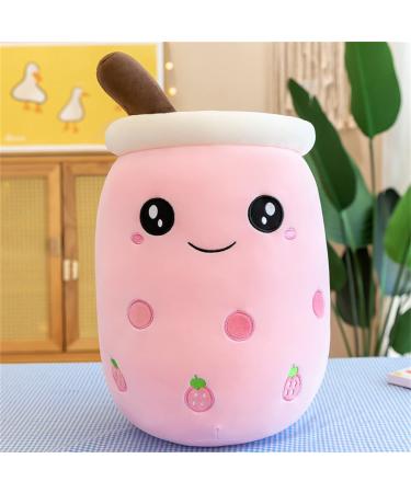 HICAS Bubble Tea Plush Pillow Boba Plushie Cartoon Plush Dolls Funny Milk Tea Soft Doll Tea Cup Cushion Bubble Tea Plush Toy Children's Toy Birthday Gift Pink 1 24cm/9.45inch Pink 1 24cm/9.45inch