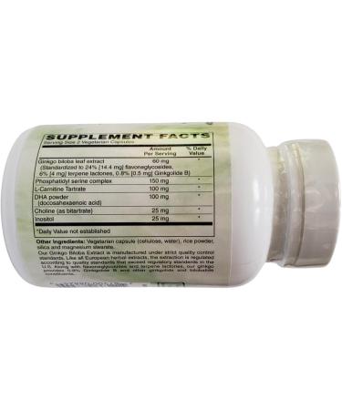 Holly Hill Health Foods Brain Support 120 Vegetarian Capsules - Buy Online on GoSupps.com