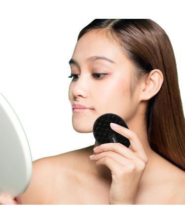 4 Reusable Round Makeup Remover Pads | 100% Microfiber Washable & Eco-Friendly Cotton | Deep Clean & Gentle for All Skin Types - Black - Buy Online on GoSupps.com