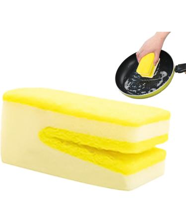 Shakven Scrub Sponges Double-Sided Dish Cleaning Sponge | Non-Scratch Dish Wash Sponge Reusable Scrubbing Sponge for Kitchen Sink Bathroom Toilet Yellow - Buy Online on GoSupps.com