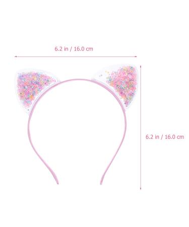 Lurrose 6-Piece Sequin Cat Ears Headband - Rainbow Bling Kitty Hair Band & Mermaid Crown Accessories for Christmas & Halloween Party Favors - Buy Online on GoSupps.com