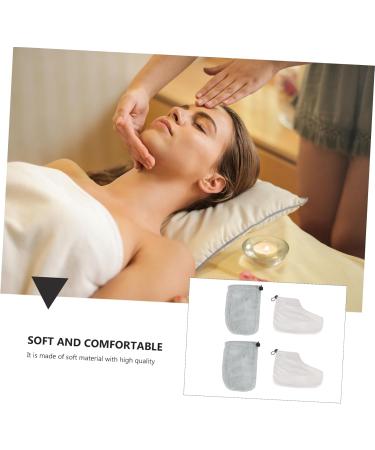 FRCOLOR Foot Cover 2 Pairs Gloves disposable booties accessories mittens Paraffin Mitts paraffin wax for feet wax dip for hands paraffin accessories paraffin glove care liner 28x20cm Grey - Buy Online on GoSupps.com