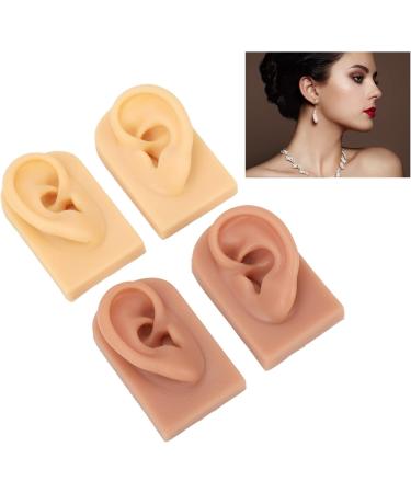 Buy 2 Pairs 3D Fake Ear Display - Reusable Silicone Ear Model for Piercing & Acupuncture Practice | International Shipping - Buy Online on GoSupps.com